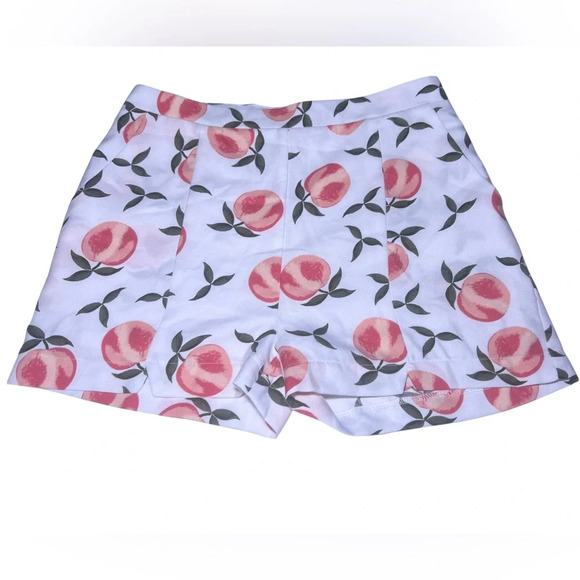 Le Lis Pants - Le Lis PEACHY SHORTS WITH LINER SIZE Medium OFF WHITE Side Zip Peach
